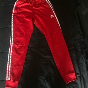 Red Adidas Tracksuit (pants only)
